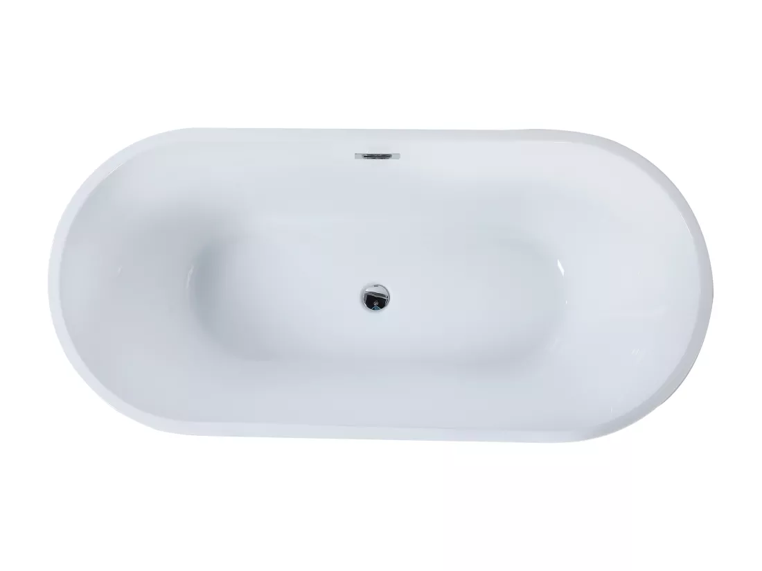 Baignoire îlot design - 201 L - 150 x 70 x 58 cm - Noire - TWIGGY