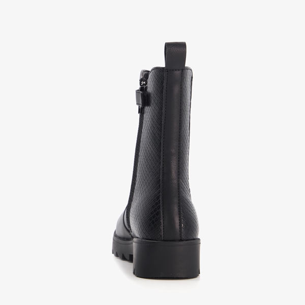 Blue Box meisjes chelsea boots zwart croco print
