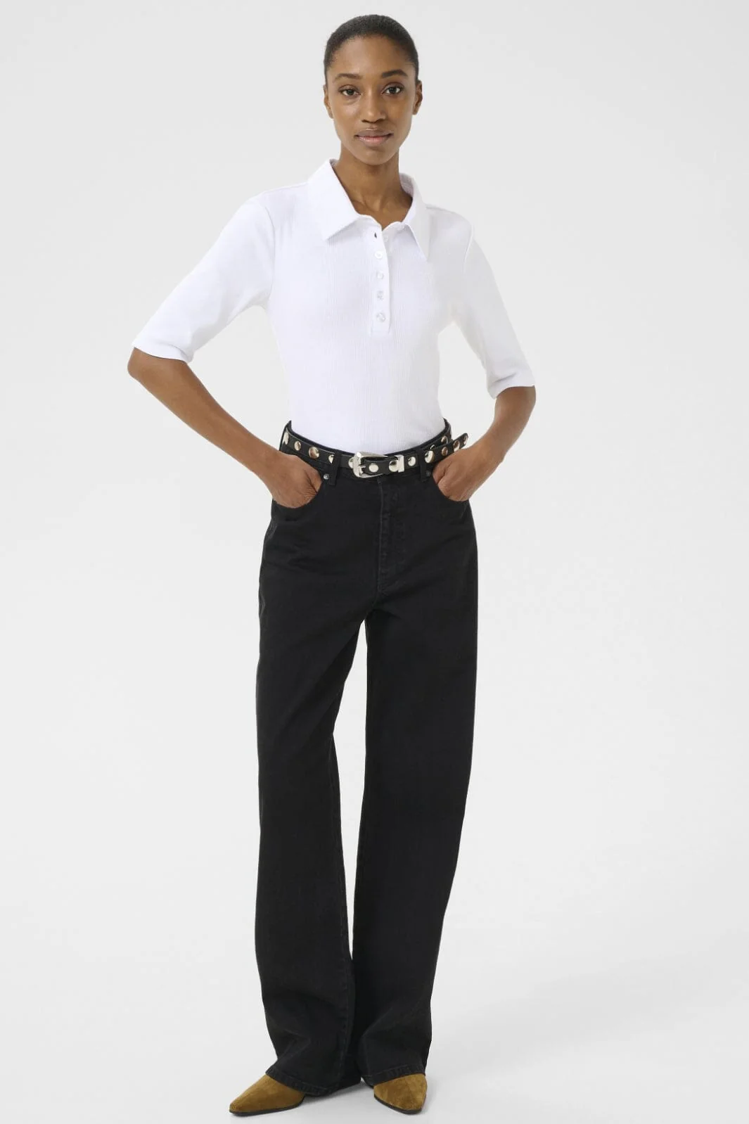 Gestuz Gzdrew Polo Top 10910593 110601 bright white