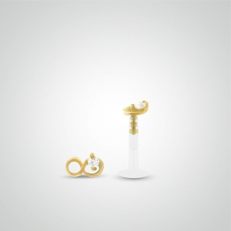 Piercing anti-helix infini en or jaune