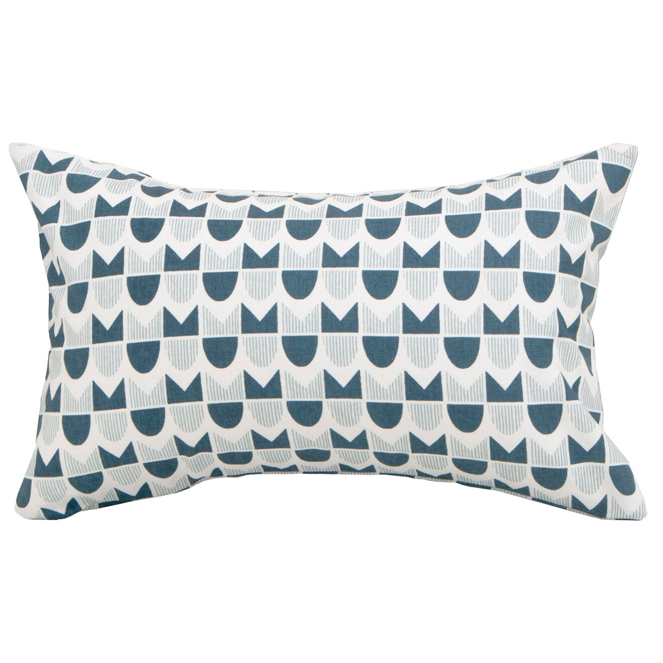 Febronie Coussin de plage en Coton Skandi bleu paon - 40x25 cm