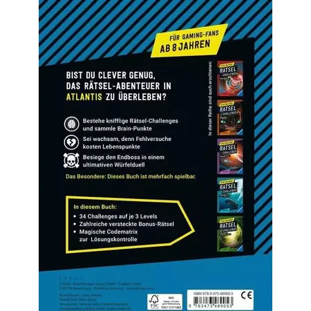 Ravensburger Stay alive! Rätsel-Challenge: Überlebe in Atlantis