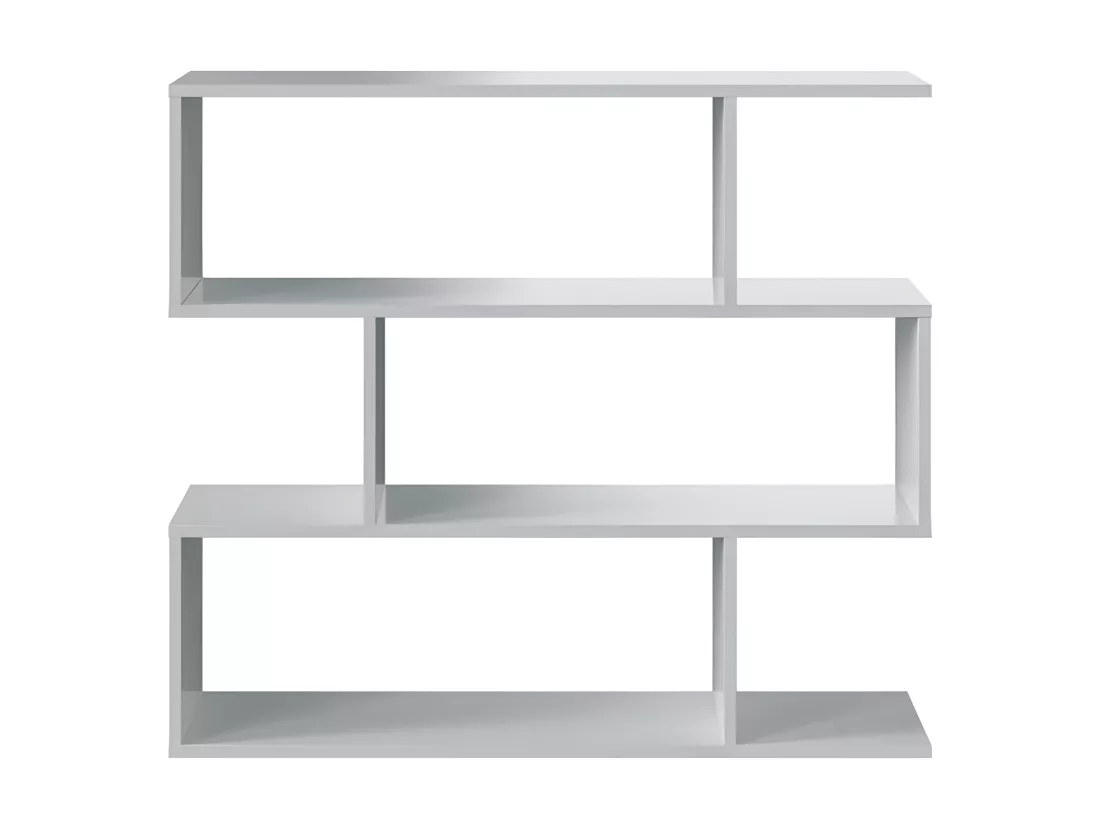 Bibliothèque 3 niveaux Blanc - TABA - L 110 x l 25 x H 97 cm