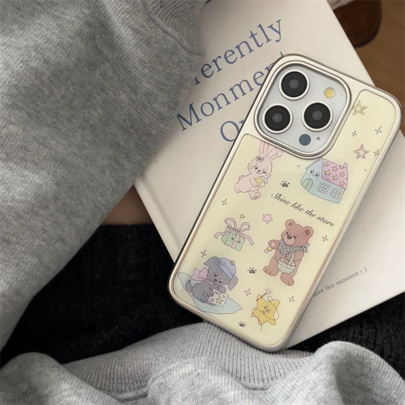 Elliure - Bear telefoonhoesje - iPhone 16 Pro Max / 16 Pro / 16 Plus / 16 / 15 Pro Max / 15 Pro / 15 Plus / 15 / 14 Pro Max / 14 Pro / 14 Plus / 14 / 13 Pro Max / 13 Pro / 13 / 13 Mini