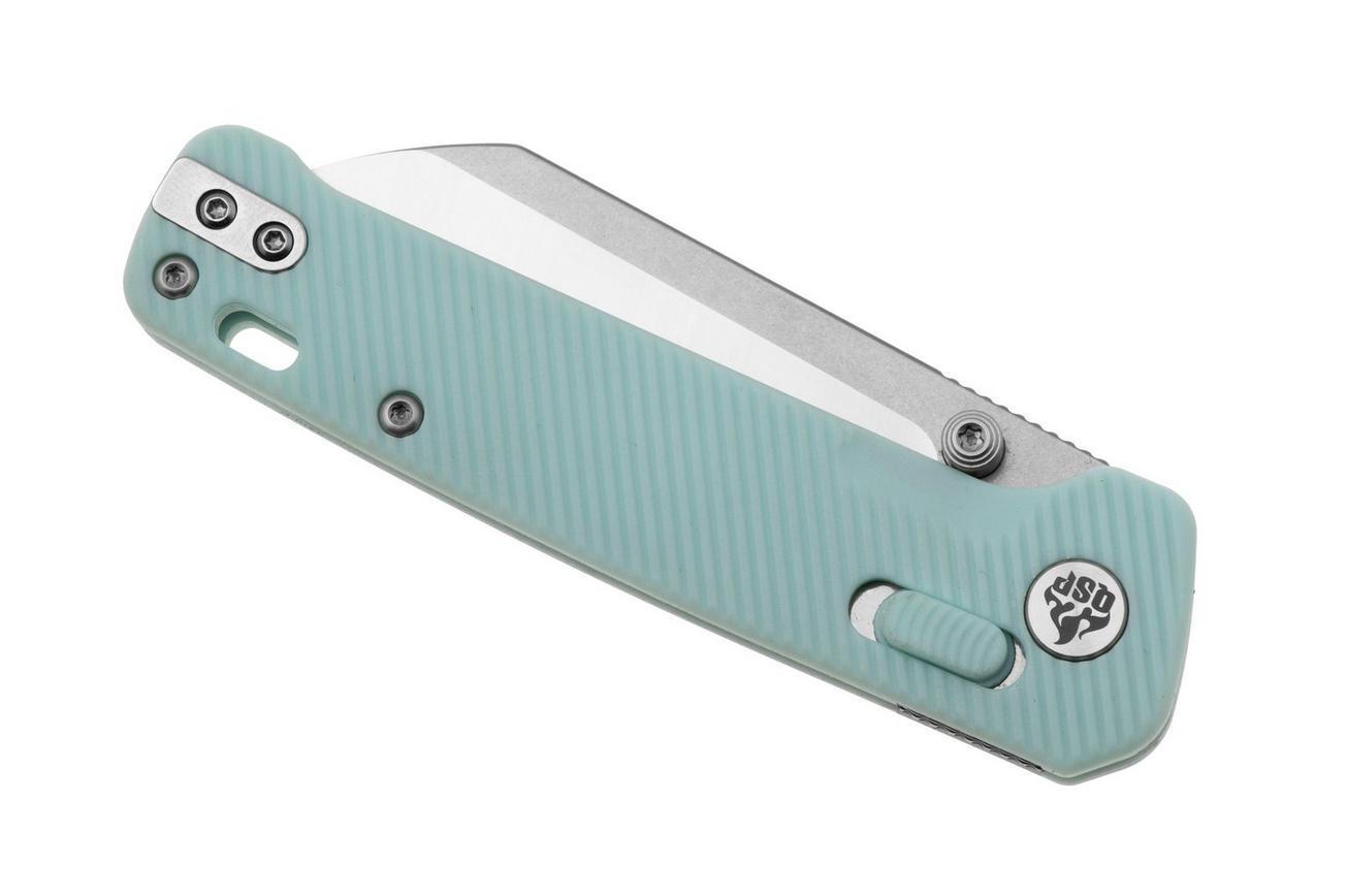 QSP Knife Penguin Glyde QS130GL-D1 Two-Tone 14C28N, Ice Cream Blue FRN, zakmes