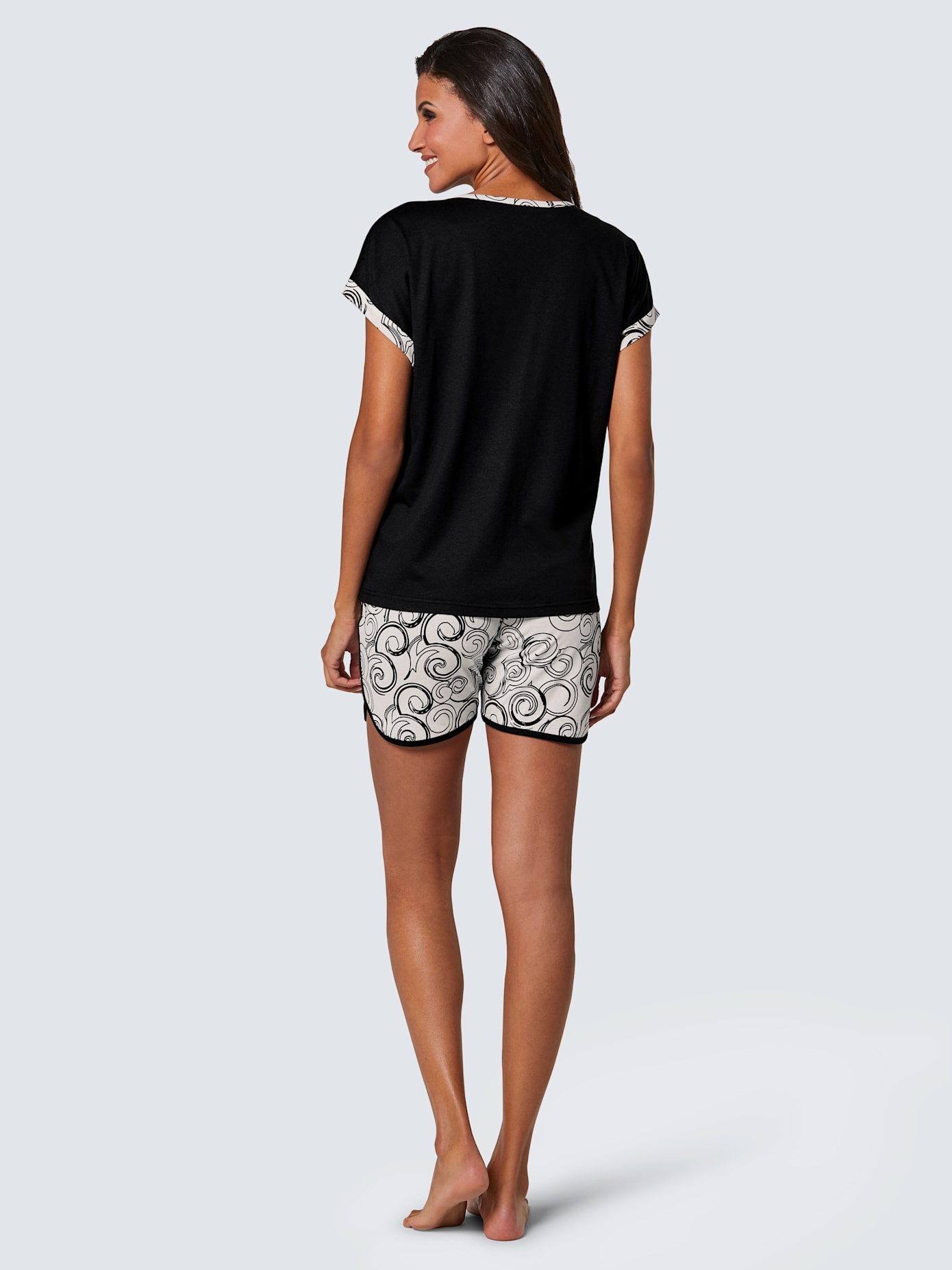 Pyjamas courts jersey fin