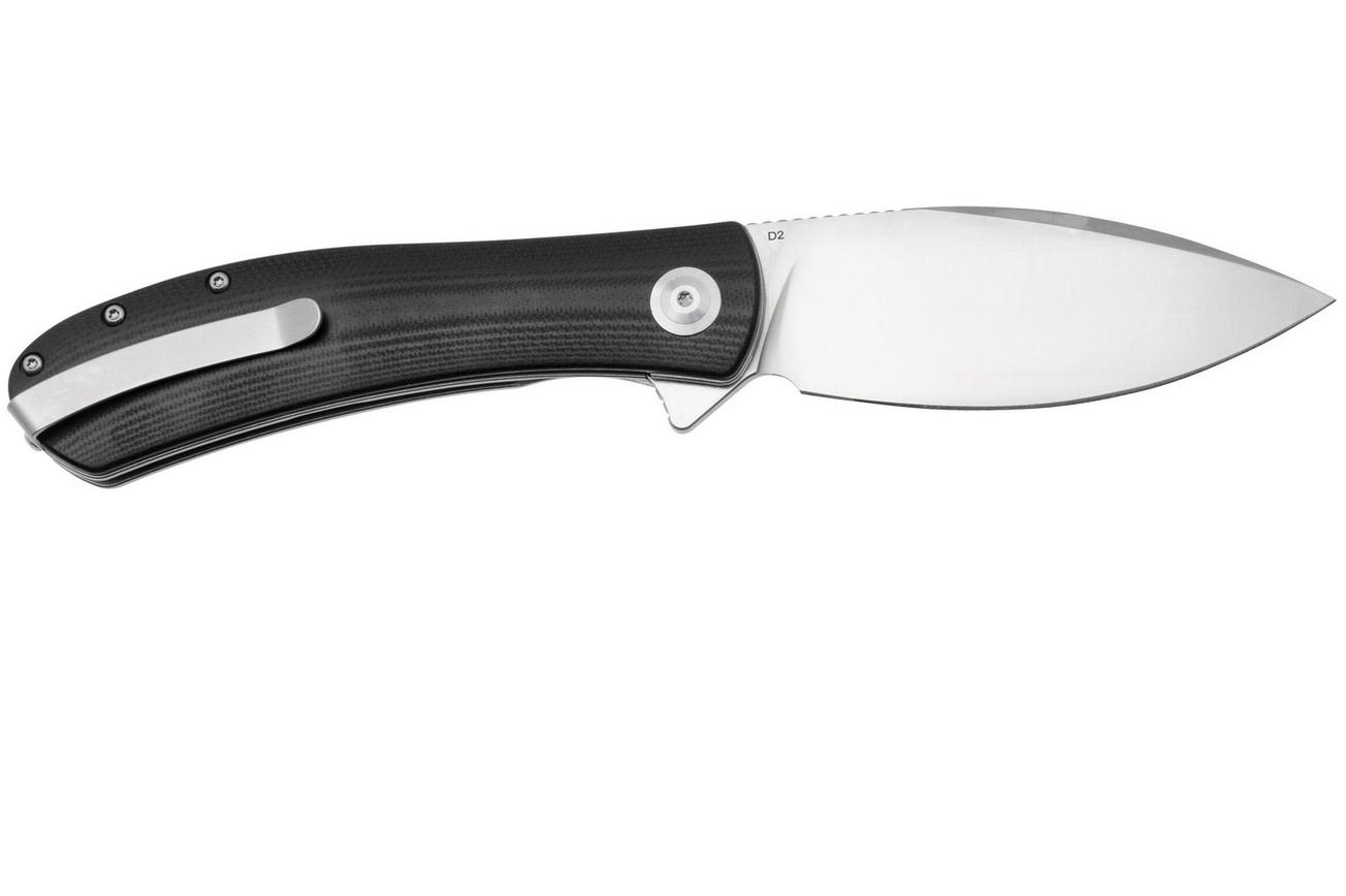 Trollsky Knives Mandu XL MT014-XL Satin D2, Black G10 zakmes