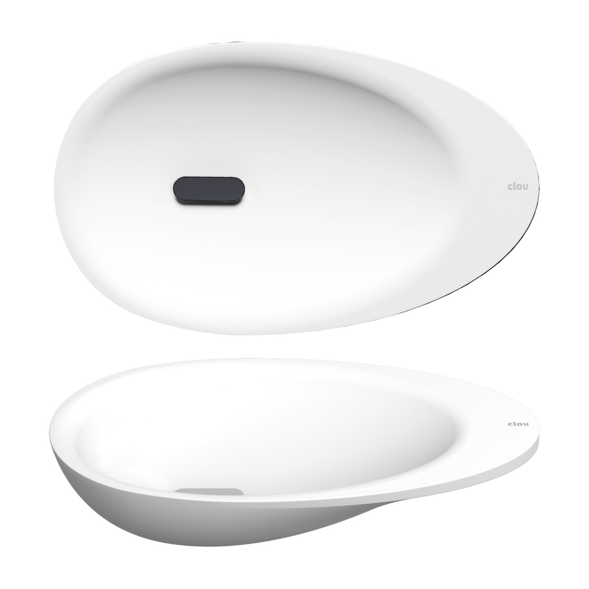 Clou First fontein waskom solid surface 36cm wit mat