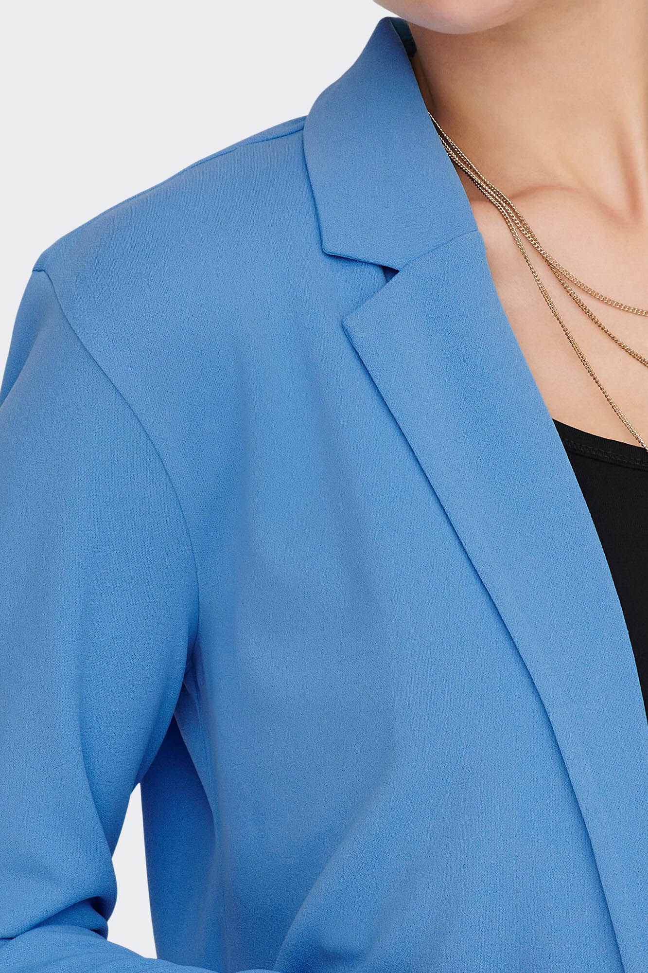 Blazer fluido com mangas compridas