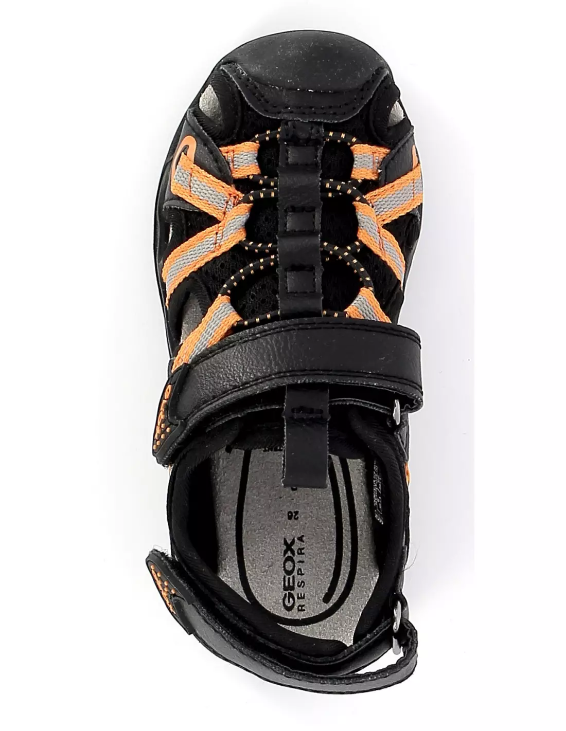 GEOX BOREALIS - Baskets BLACK/ORANGE