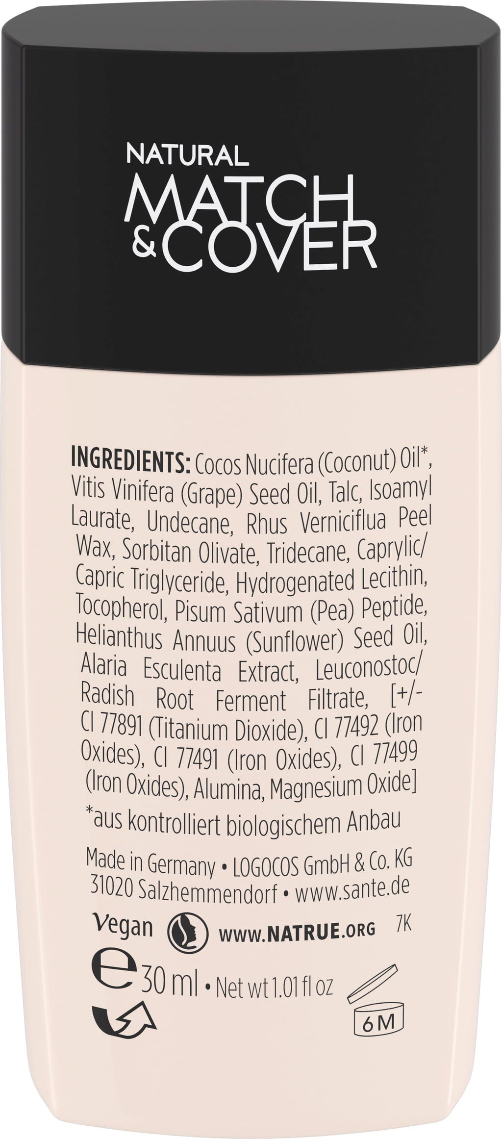 Santé naturally.  Radiant Care Foundation, 06 Warm Beige (30 ml)