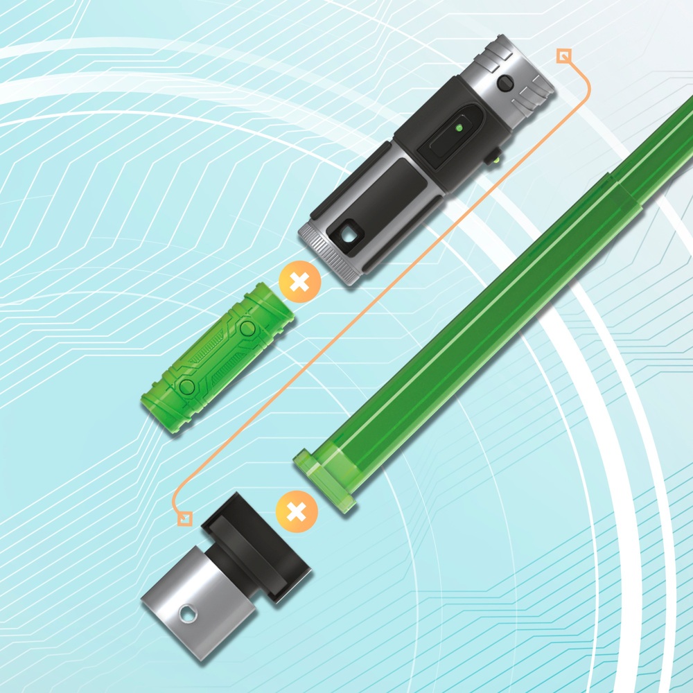 Star Wars Lightsaber Forge Yoda Elektronisches ausziehbares grünes Lichtschwert