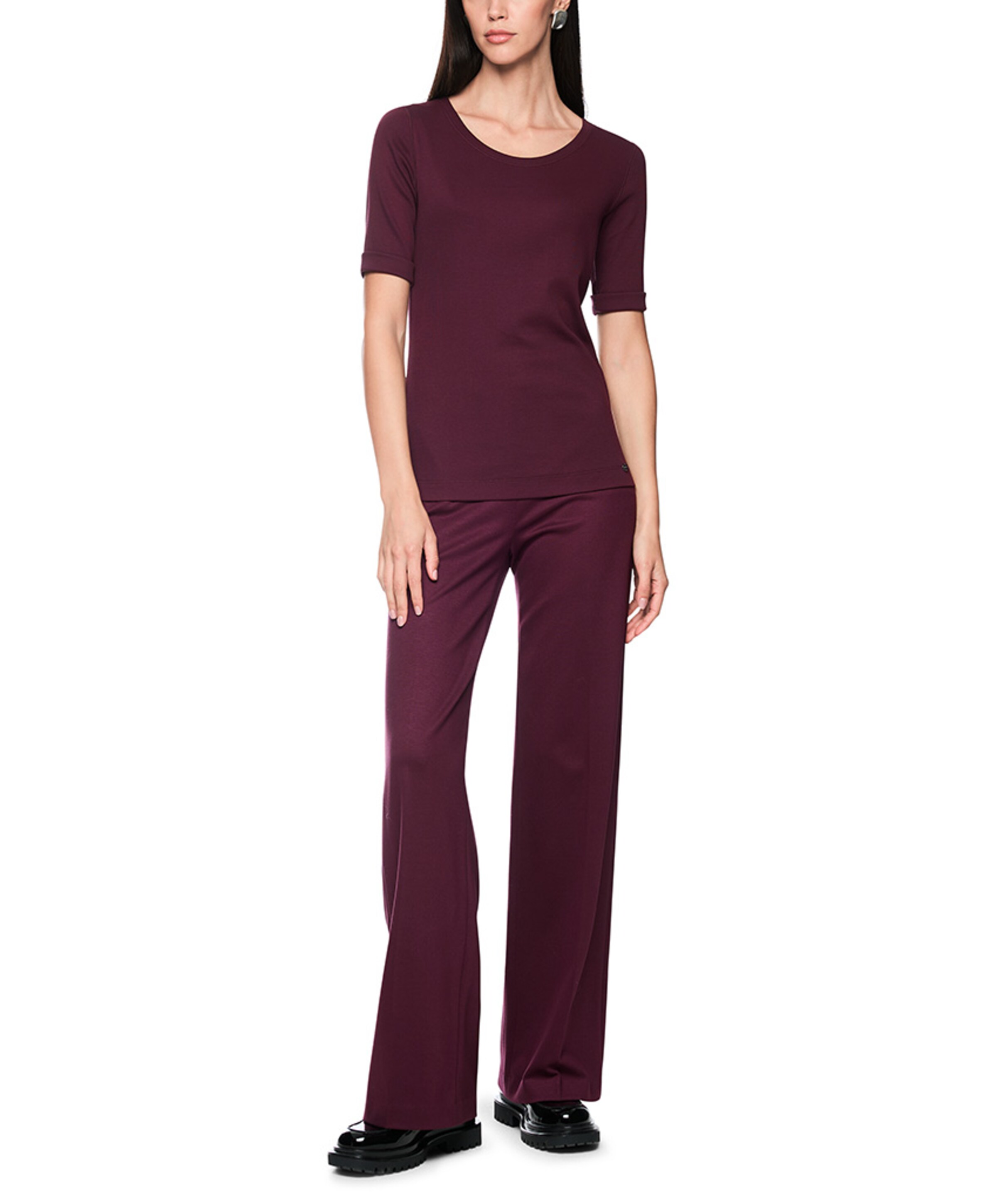 Marc Cain Additions Dames T-shirt bordeaux