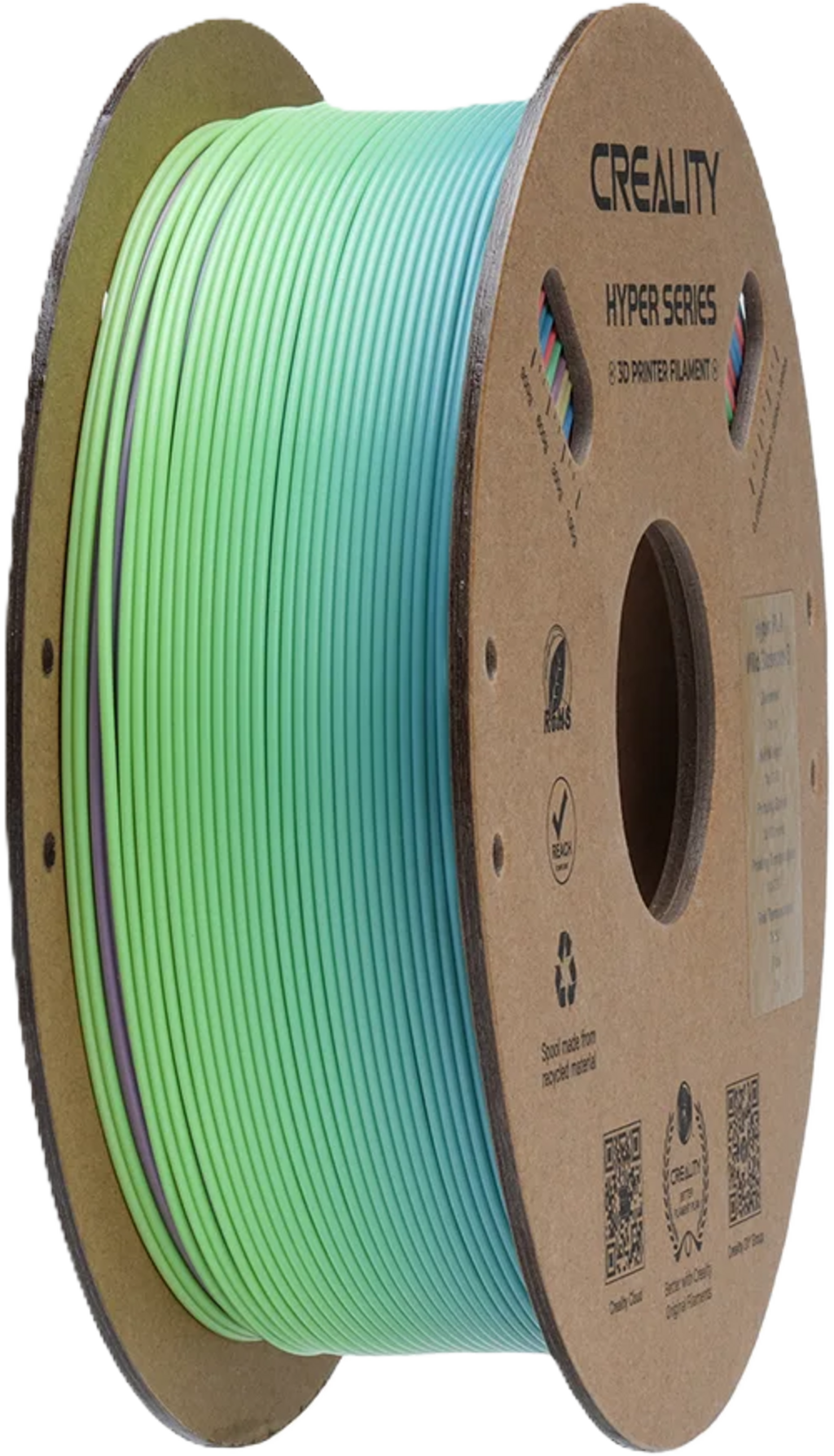 Creality  Hyper PLA Rainbow  Wild Blossom-Short Gradient, 1,75 mm / 1000 g    High Speed PLA mit geschmeidigen Farbverläufen