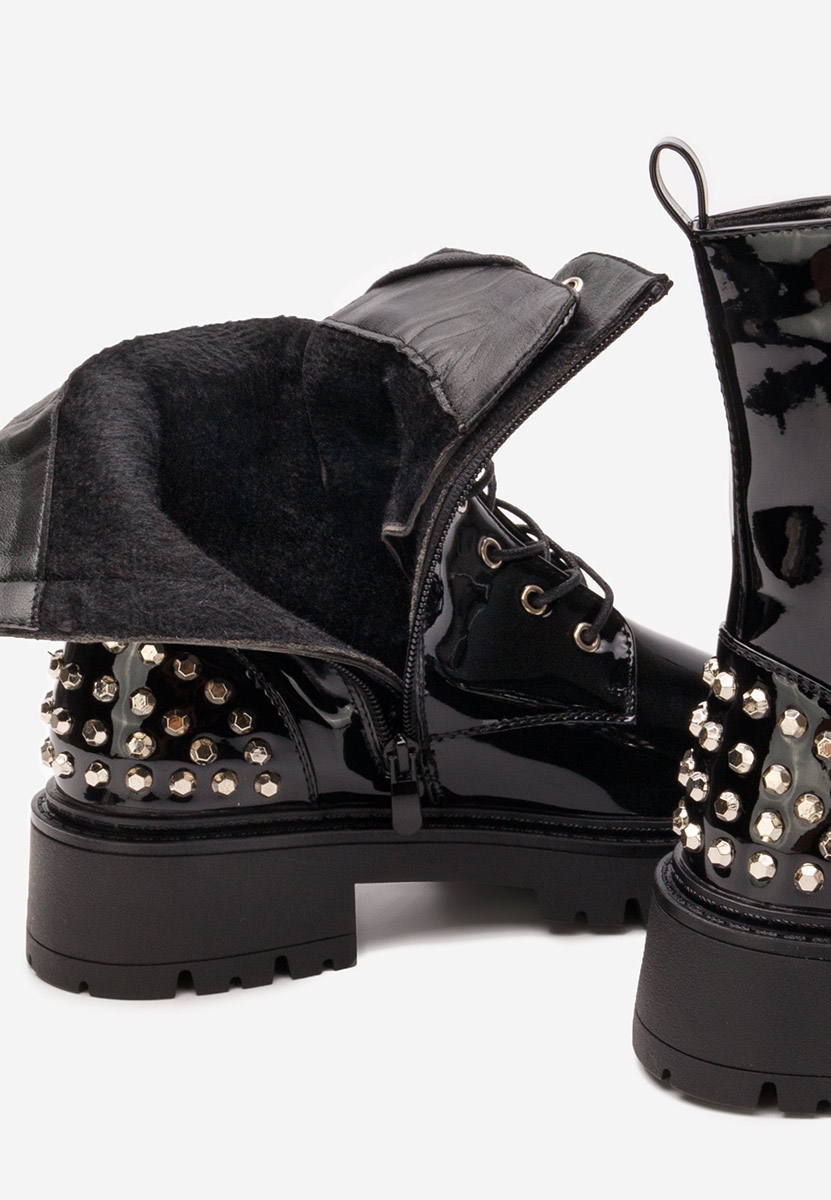 Bottines à plateau noires Erminia