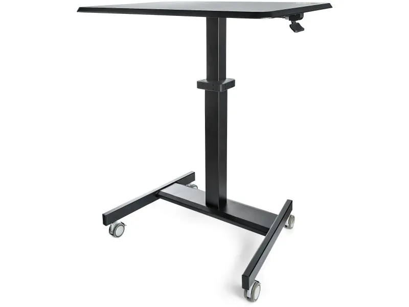 MOBILE STANDING DESK - PORTABLE SIT STAND ERGONOMIC ROLLING CART