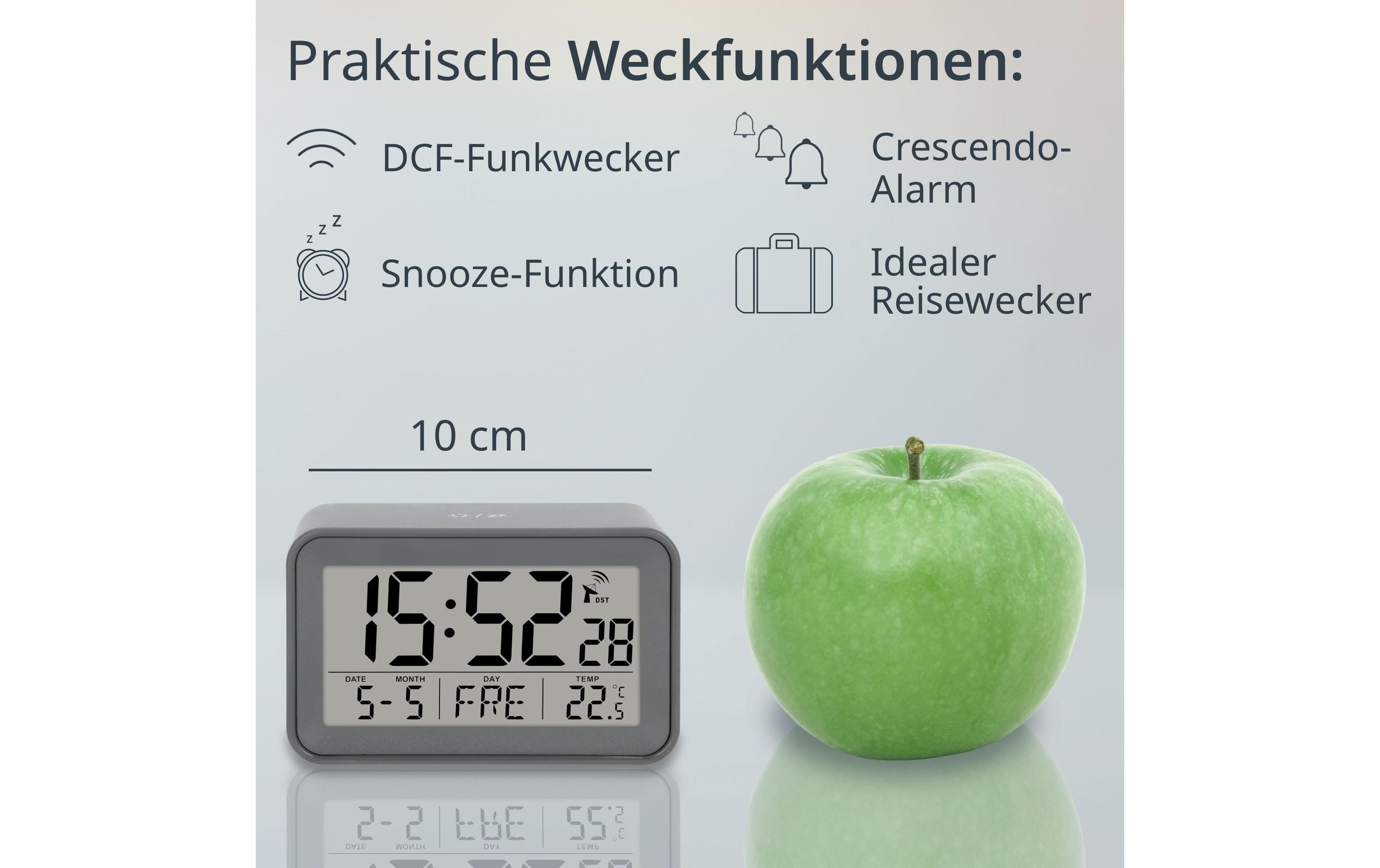 Funkwecker mit KalenderWecker mit digitaler Anzeige
