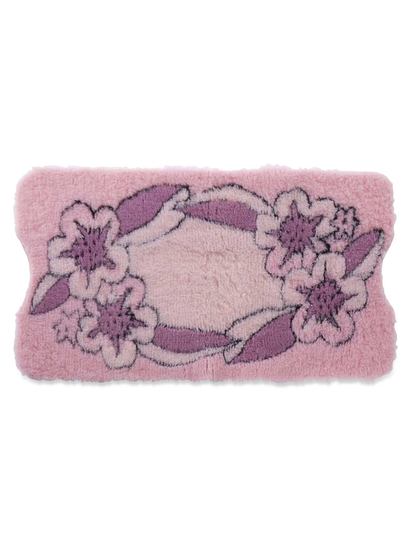Tapis de bain fleuri envers antidérapant