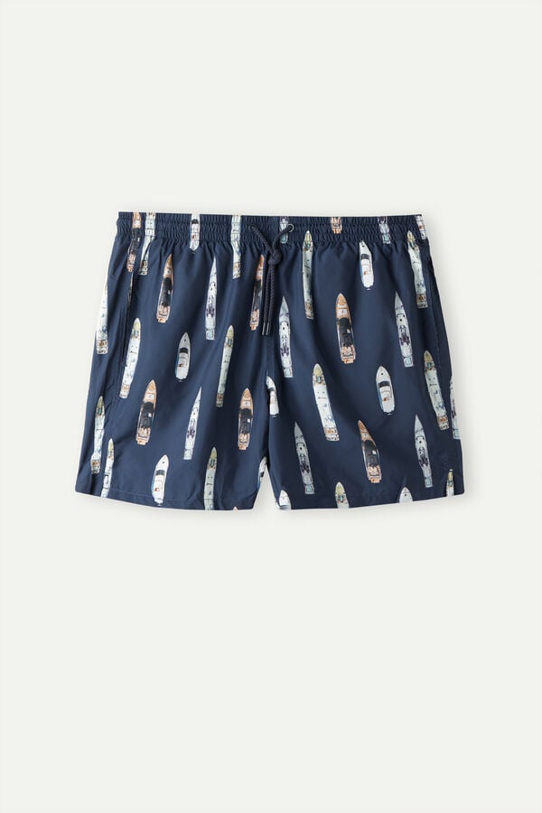 Maiô boxer com estampa de barco