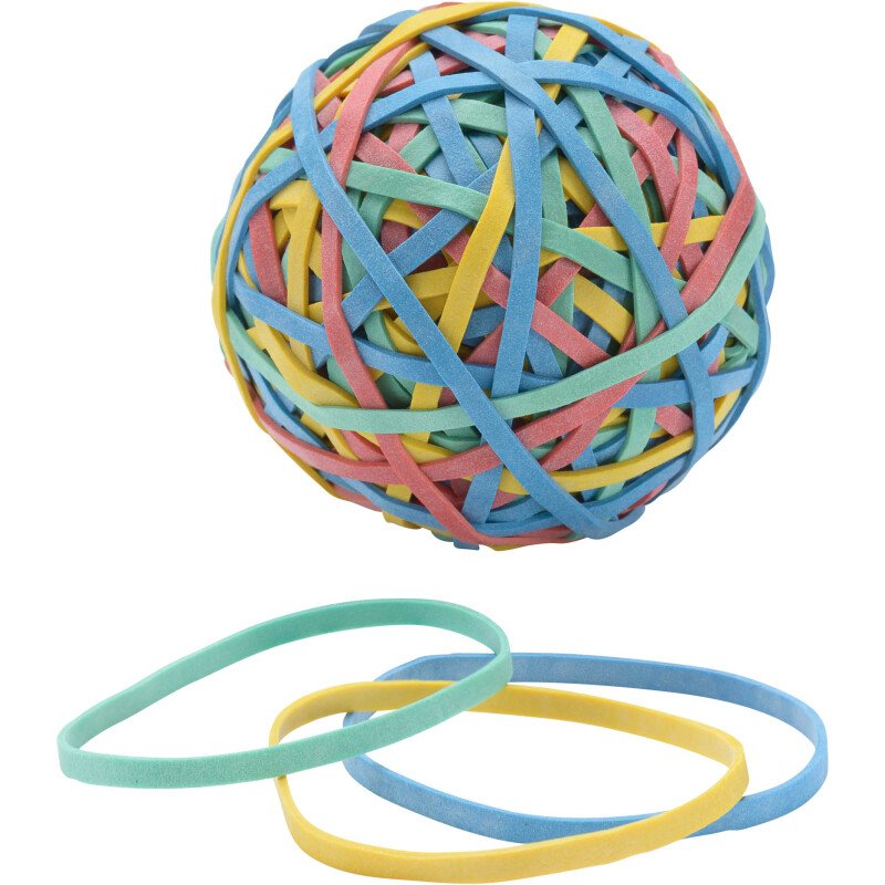 Elastiques couleur 38 x 3 mm - En boule de 70g