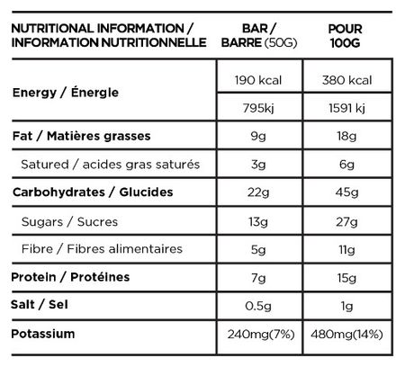 Barre énergétique Näak Ultra Energy Amande & Chocolat - 50g