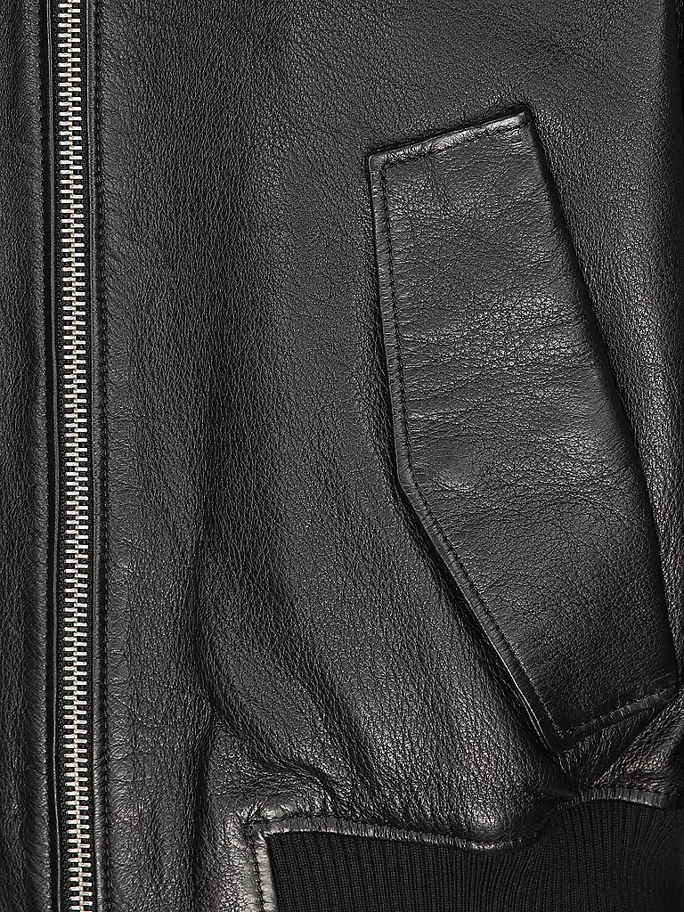 AMI PARIS Lederjacke schwarz