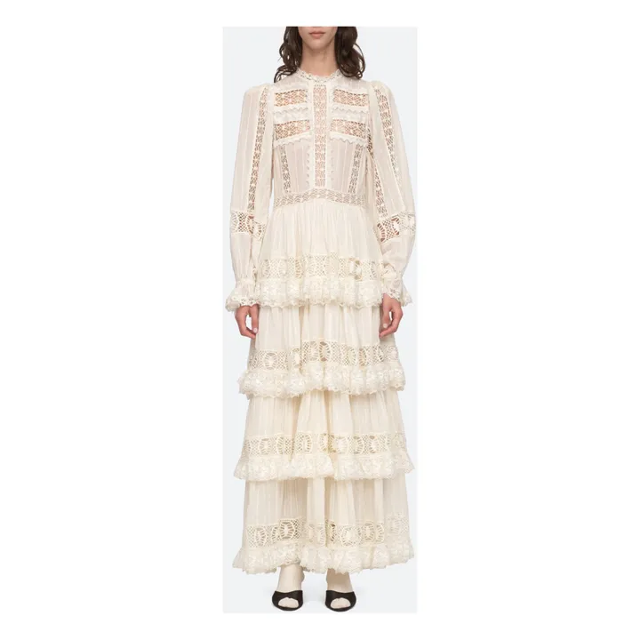 Sea NY Robe Haven Dobby Pintucked | Crème