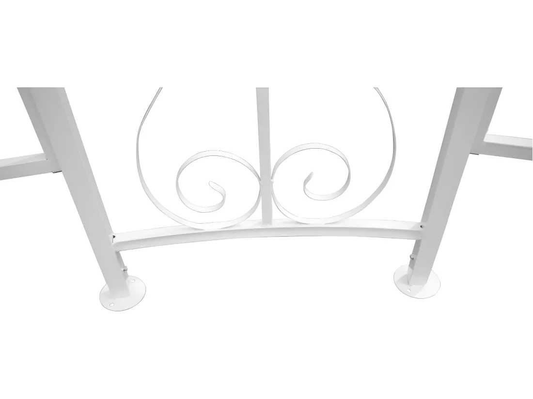 Kiosque de jardin en métal façon fer forgé D300 x H305 cm - Blanc - TILCARA