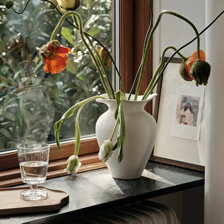 Broste Copenhagen - Florentina Vase, Ø 24 cm x H 32 cm, beige