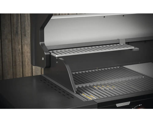 Tenneker® Gasgrill Halo Power Zone TG 4 180,4 x 61 x 117,5 cm 4-pits + zijbrander, gietijzeren rooster, platformsysteem, glazen inzetstuk in het deksel