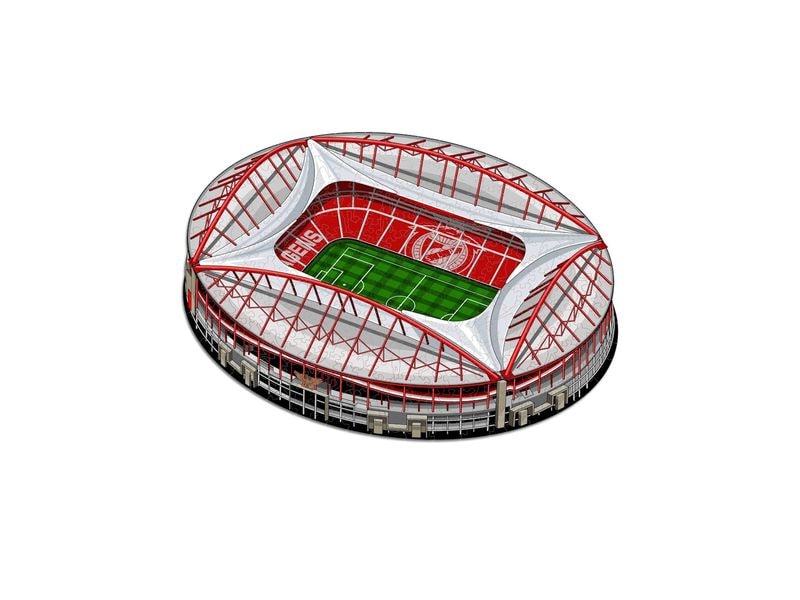 Iconic Puzzle SL Benfica Stadium Offizielles Holzpuzzle, Grösse M