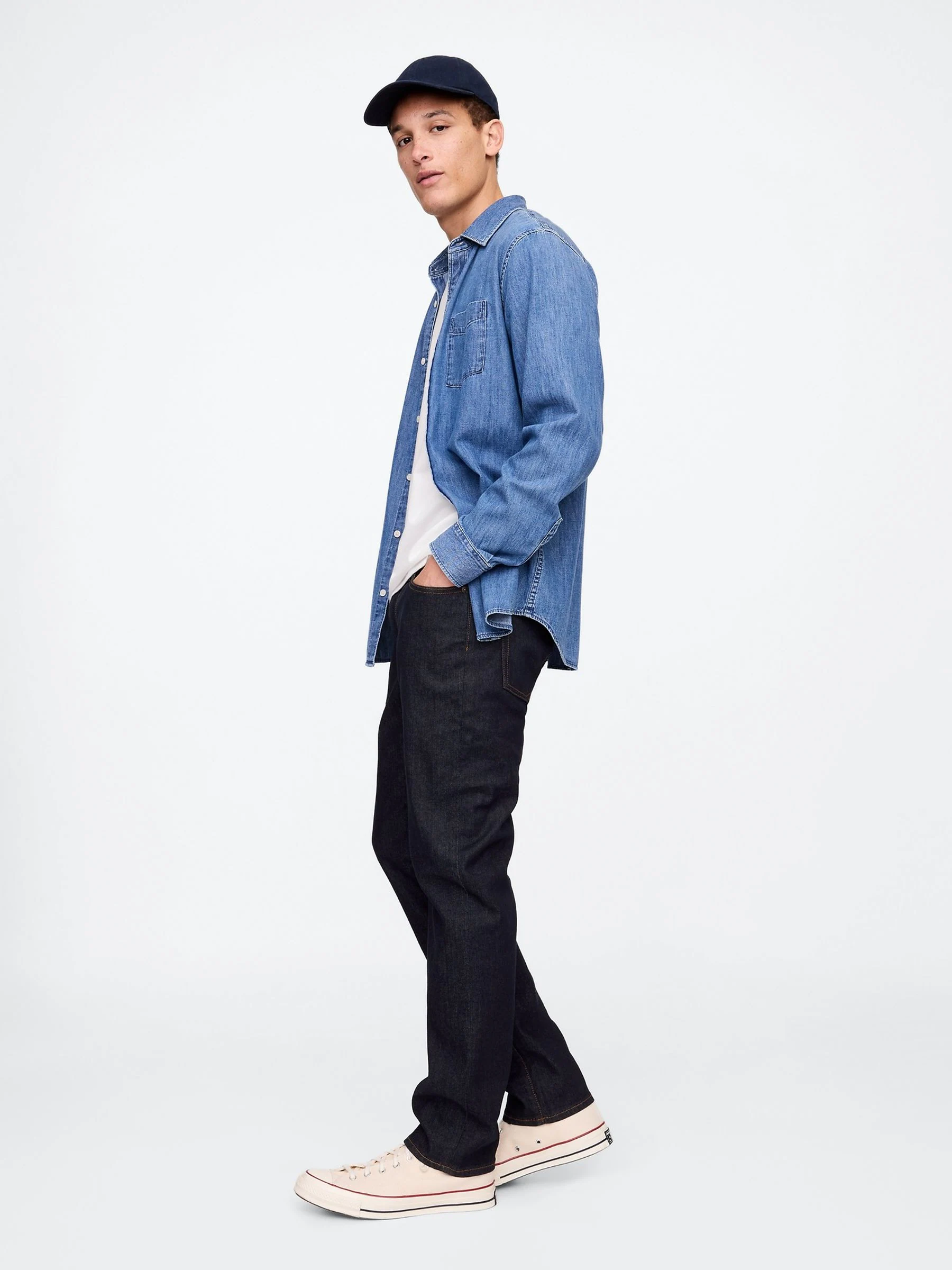 Donkerblauw - Gap - Rechte jeans