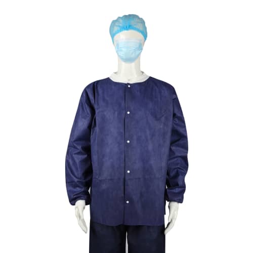 Veste de bloc SMS 35g/m² bleu foncé taille S/M sans poche Paredes