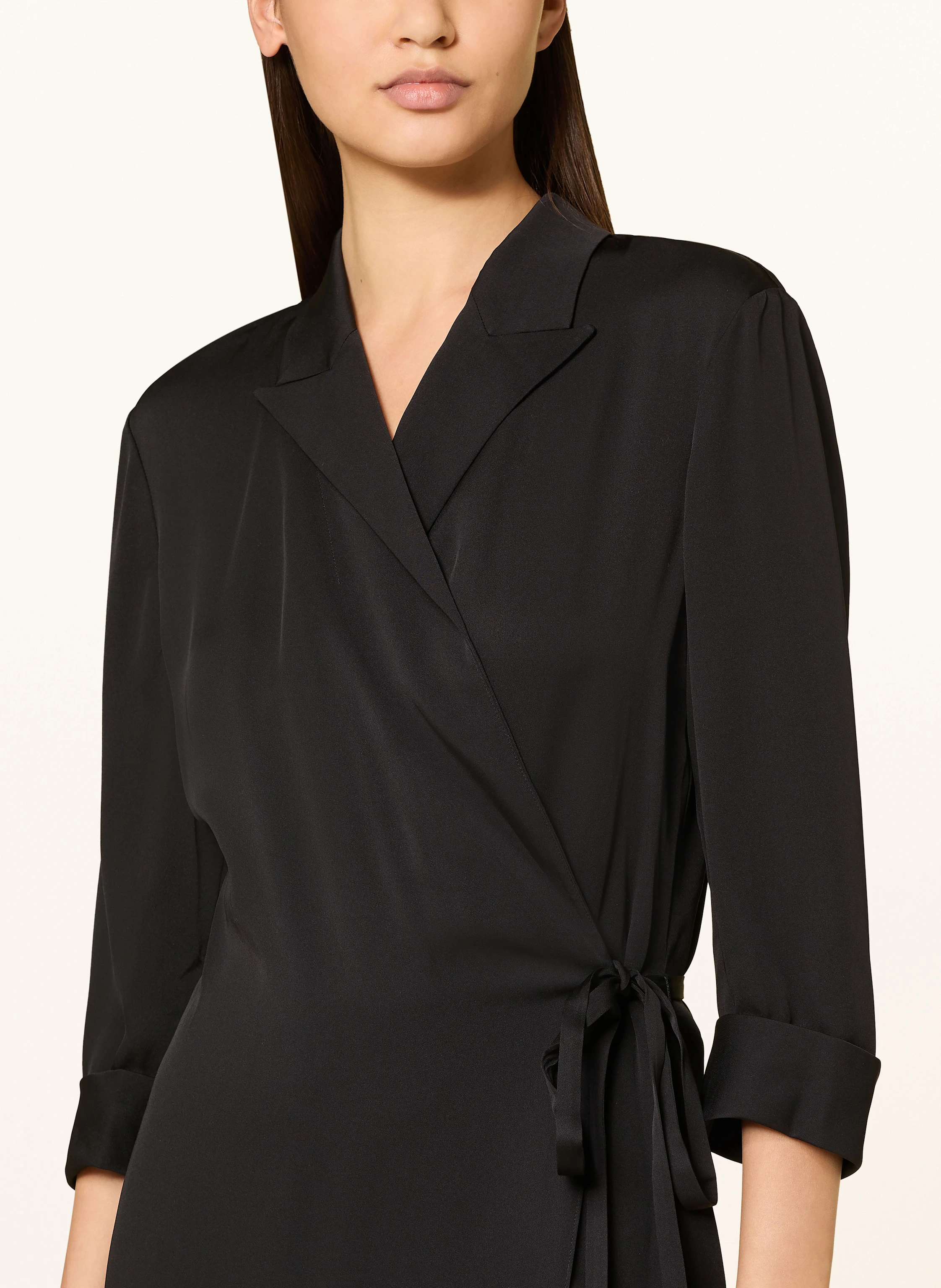 Theory Wickelkleid aus Seide mit 3/4-Arm