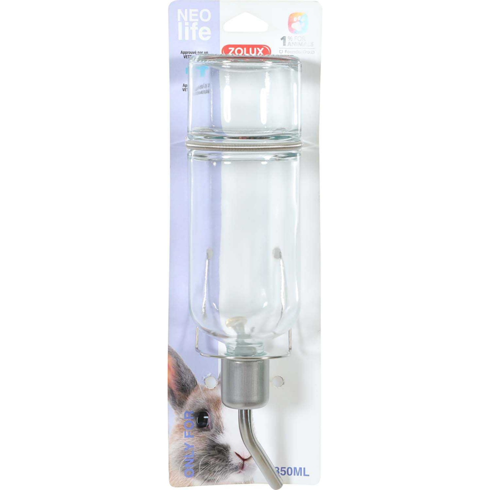 Biberon en verre pour rongeurs neolife 350 ml