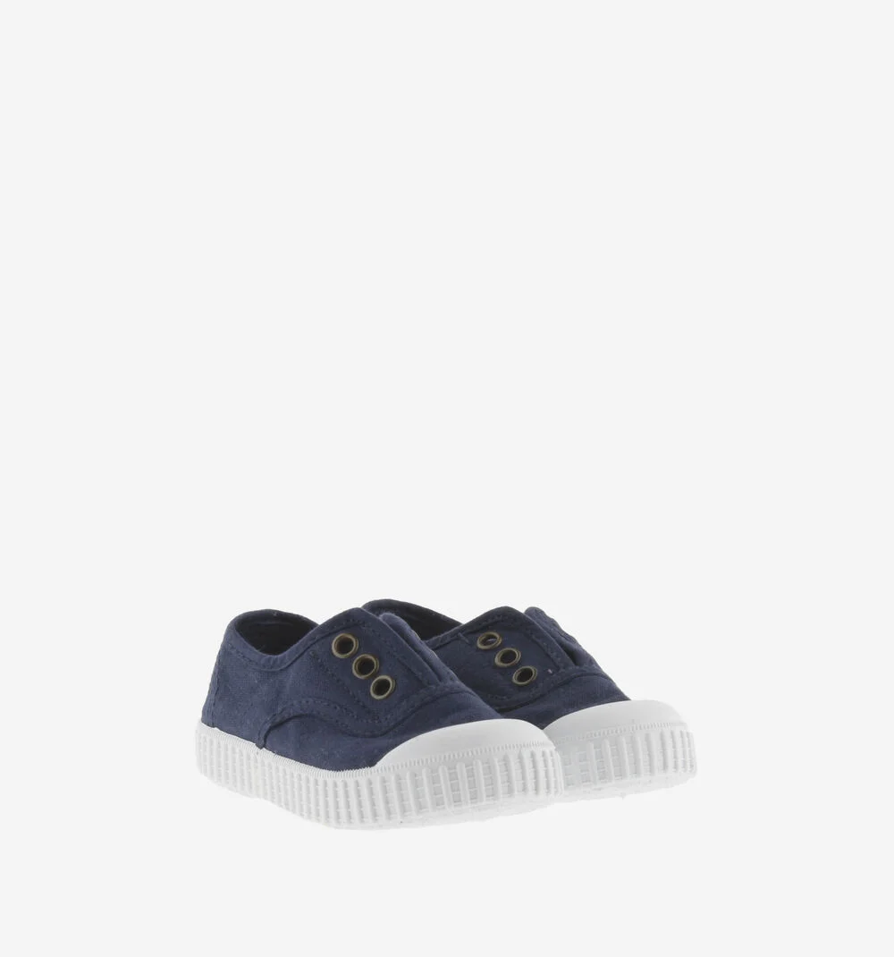 1915 INGLESA TENNIS TOILE DREC® ÉLASTIQUE Baskets en toile avec élastique pour enfant MARINO