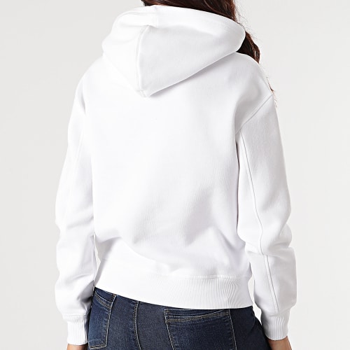 Sweat Capuche Femme CK Embroidery 3178 Blanc
