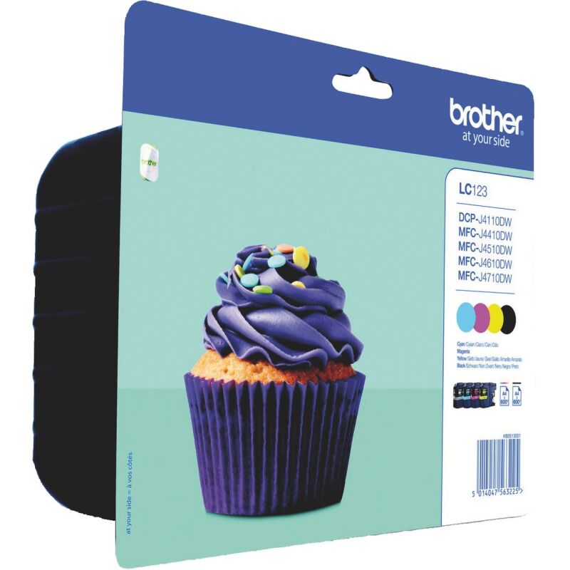 Brother LC123 Pack cartouche de 4 couleurs pour imprimante jet d'encre