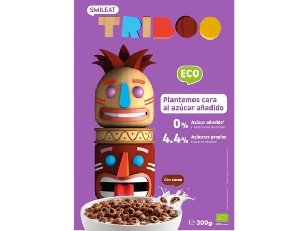 Triboo BIO frokostflak, kornhjul, sukkerfri kakao, 300g