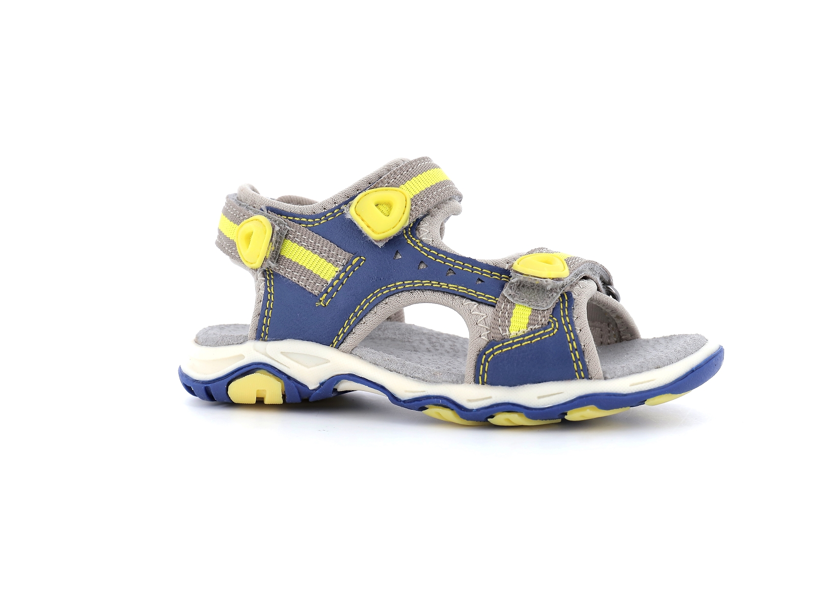 Kickers-KIWI Matières combinées Bleu-Jaune