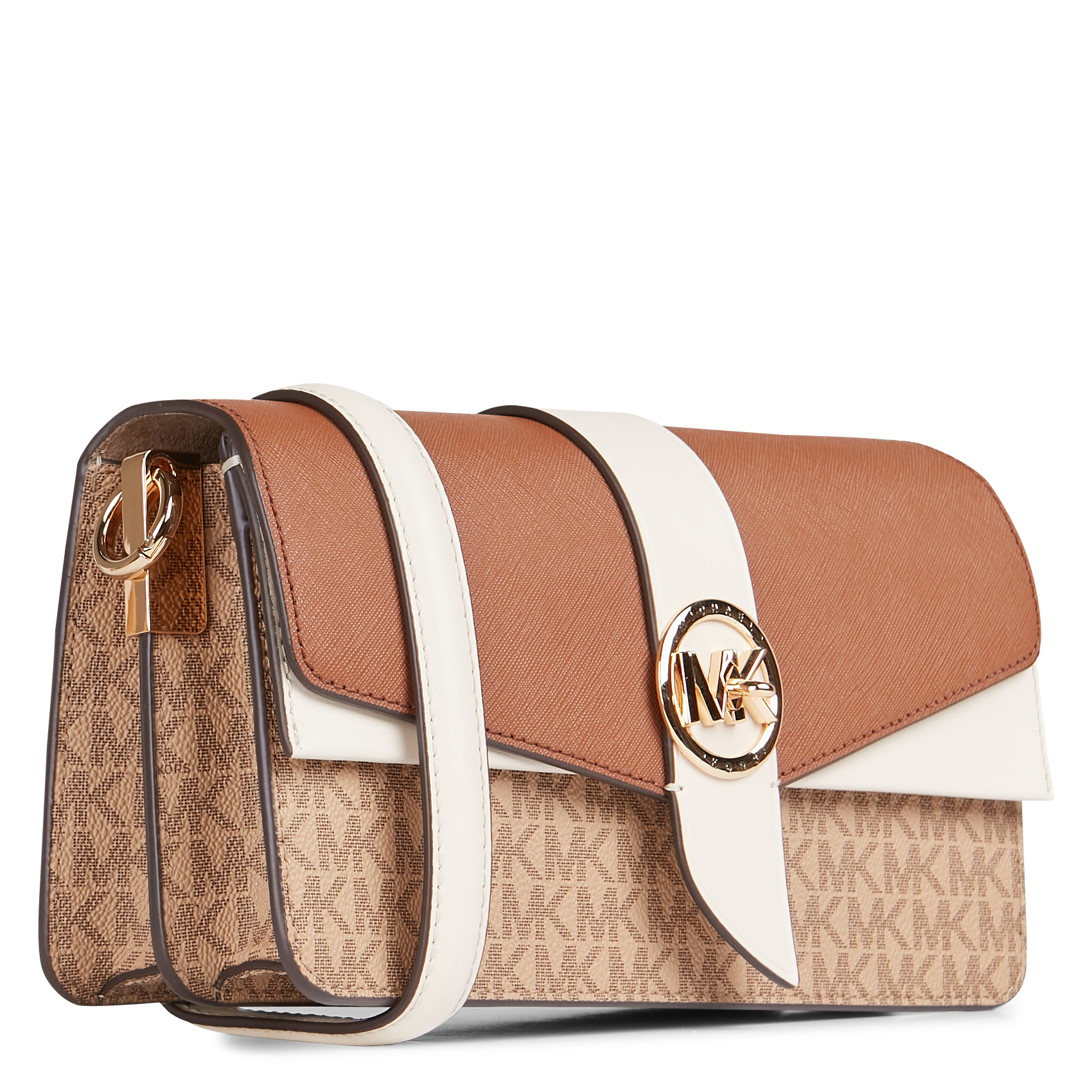 Sac porté épaule monogramme | Marron