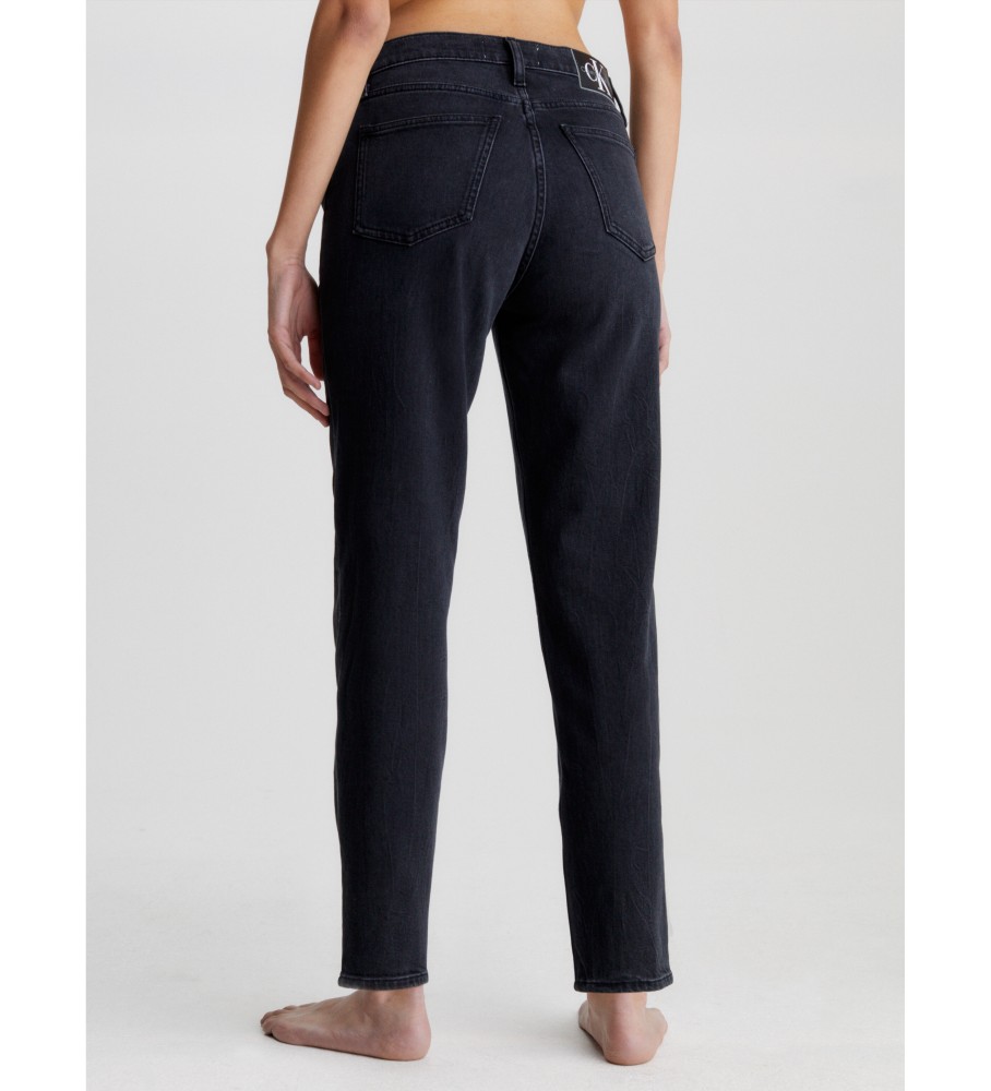 Calça jeans preta Calvin Klein Jeans Mom