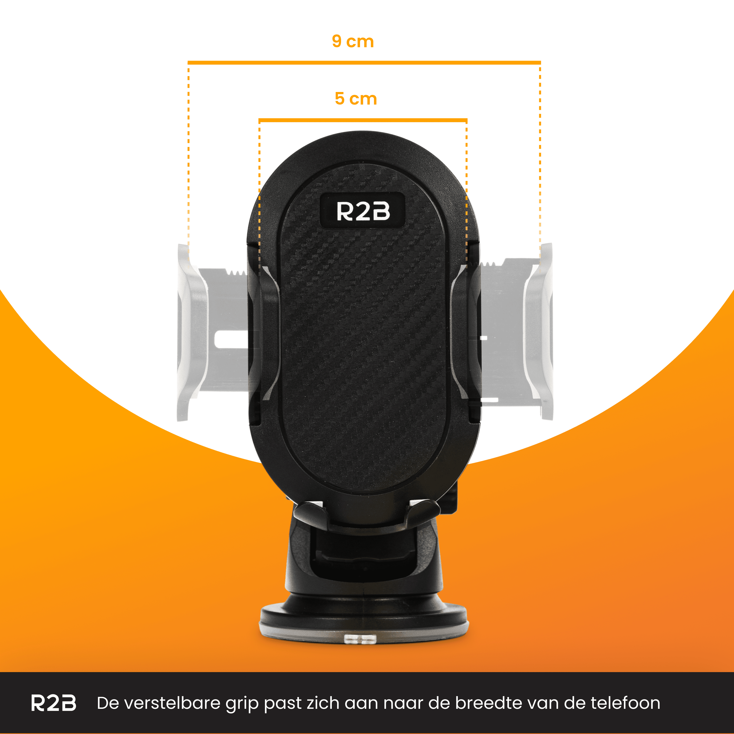 R2B  Zuignap + Ventilatie Auto telefoonhouder
