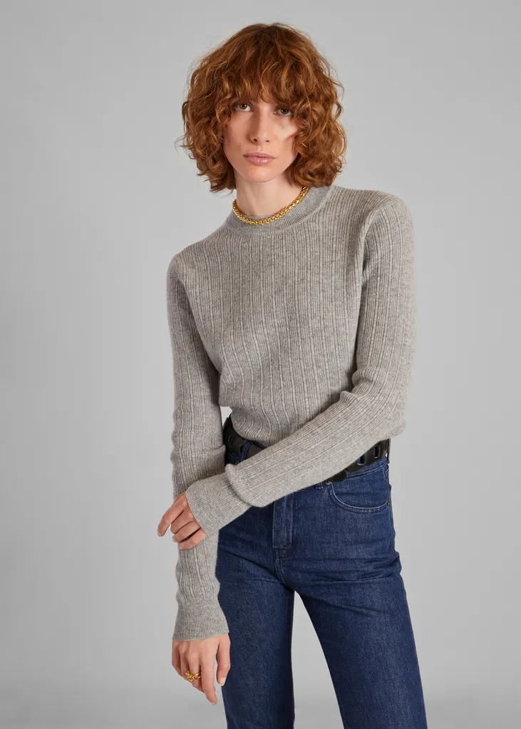 Pull en laine rainurée mérinos extrafine L'Exception Paris