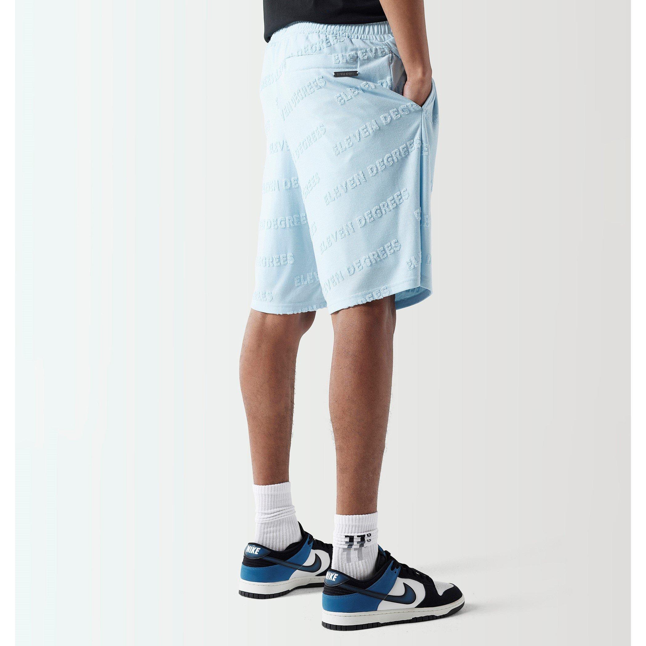 11 Degrees 11D Embossed Towelling Shorts Mens