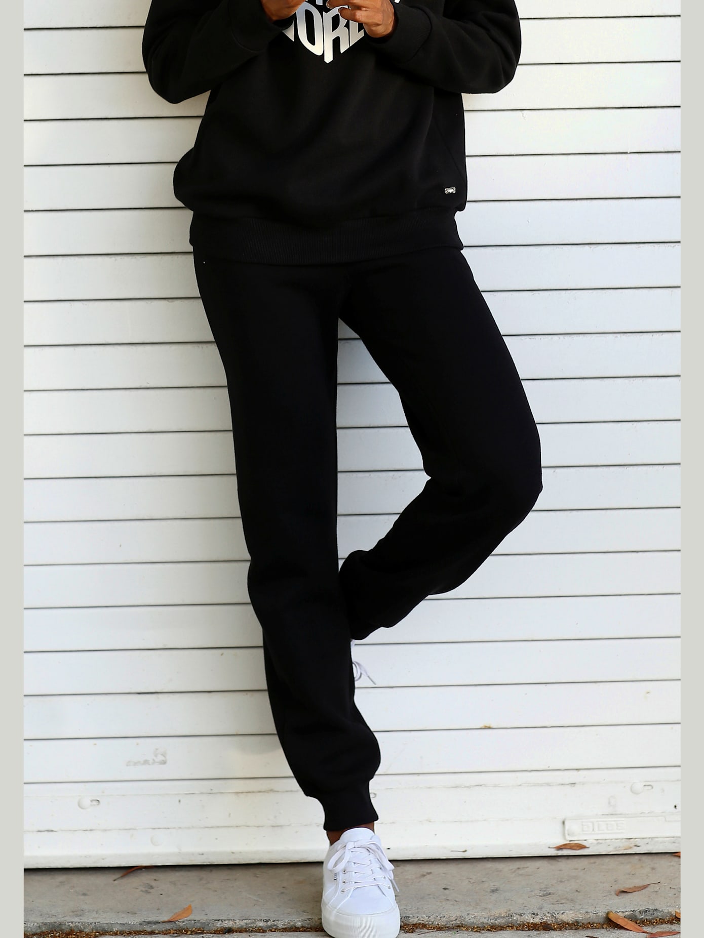 Pantalon détente pantalon molletonné élastiqué avec cordon de serrage