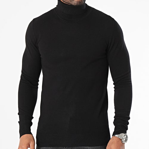 Pull Col Roulé Noir