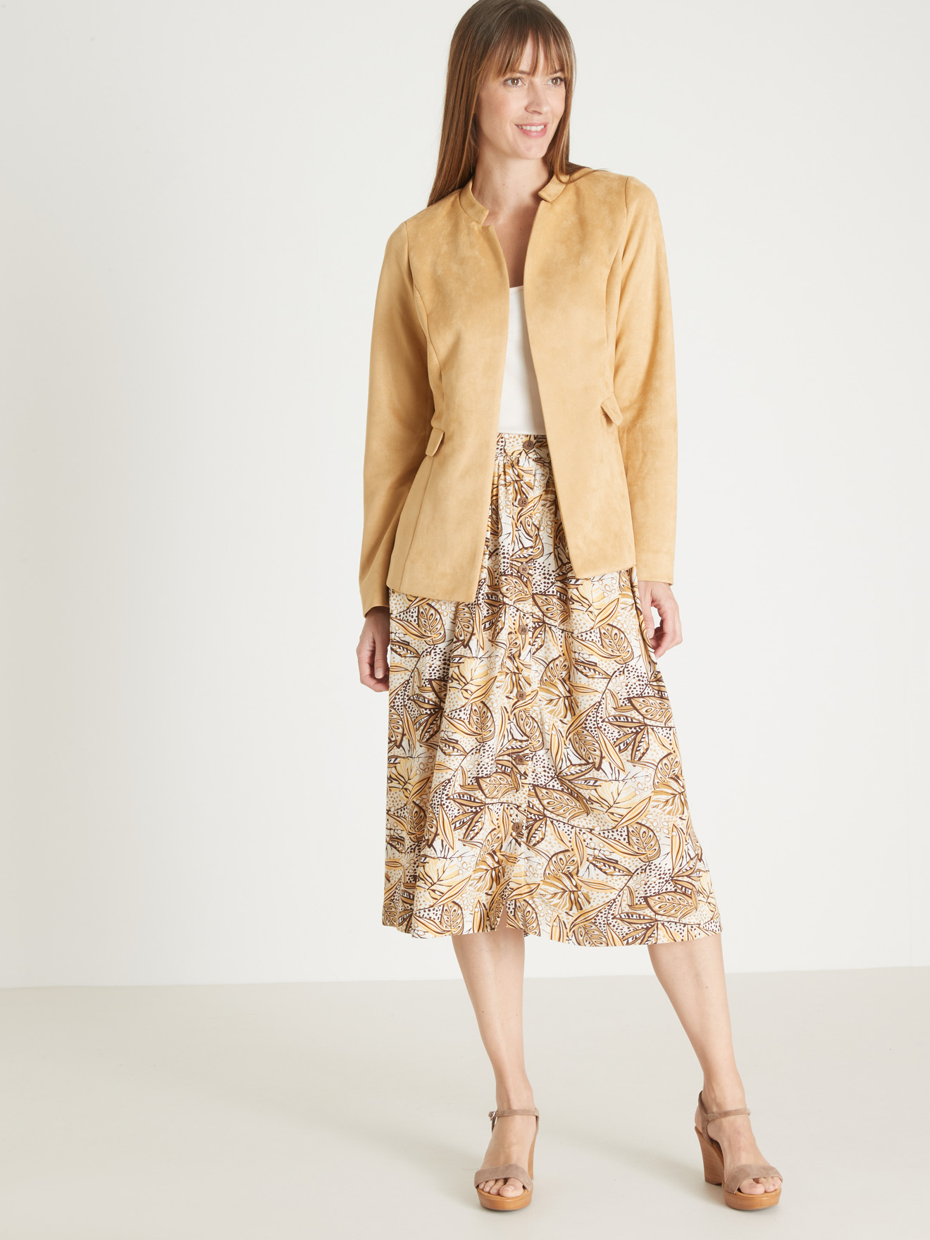 Veste en maille suédine