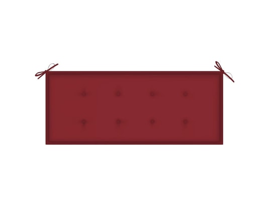 VIDAXL - Galette de chaise Coussin de banc de jardin rouge bordeaux 120x50x4 cm tissu