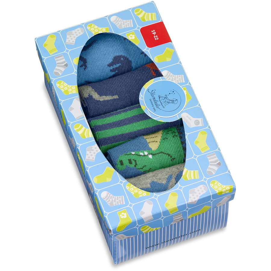 Sterntaler Söckchen Wildnis, 5er-Box blau
